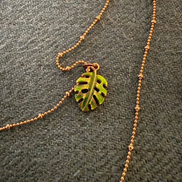 BETSEY JOHNSON!
Gold Frog Pendant Necklace with Leaf Charm - Picture 6 of 7
